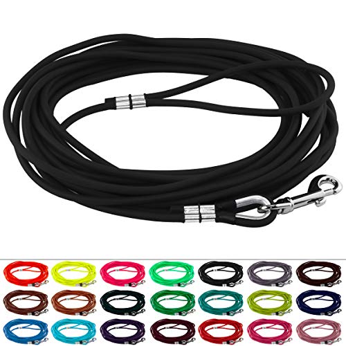 LENNIE Runde BioThane Schleppleine für Hunde ab 25kg, Ø 8mm, 5m lang, mit Handschlaufe, Schwarz LENNIE Runde BioThane Schleppleine für Hunde ab 25kg, Ø 8mm, 5m lang, mit Handschlaufe, Schwarz von LENNIE