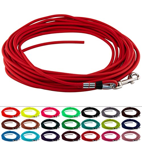LENNIE Runde BioThane Schleppleine für Hunde von 15-25kg, Ø 6mm, 8m lang, ohne Handschlaufe, Rot LENNIE Runde BioThane Schleppleine für Hunde von 15-25kg, Ø 6mm, 8m lang, ohne Handschlaufe, Rot von LENNIE