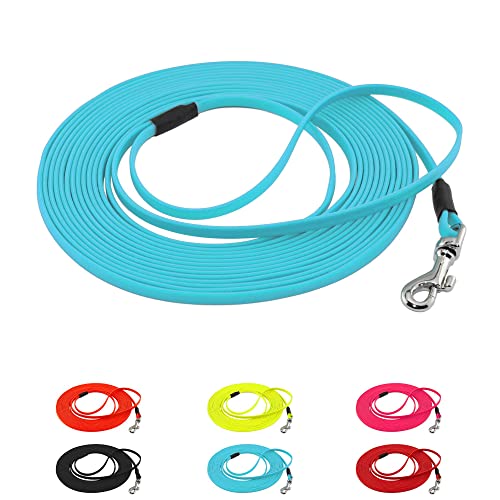 LENNIE Ultraleichte BioThane Schleppleine für Hunde/Katzen bis 3 kg, 5 mm LACE, 3m lang, mit Handschlaufe, Cyan/Türkis, genäht LENNIE Ultraleichte BioThane Schleppleine für Hunde/Katzen bis 3 kg, 5 mm LACE, 3m lang, mit Handschlaufe, Cyan/Türkis, genäht von LENNIE