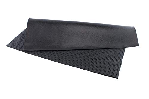 Polstermaterial Matte, Schwarz mit Profil, 100 cm breit, Länge: 50 cm, ca. 3,0 mm dick von LENNIE