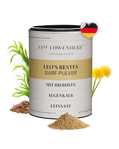 LEO LÖWENHERZ Leo's Bestes Barf-Pulver - 350g - Zusatzpulver für Hunde - Gesunde Ernährung - 100% Natur - Zuckerfrei - Futterergänzung - Made in Germany LEO LÖWENHERZ Leo's Bestes Barf-Pulver - 350g - Zusatzpulver für Hunde - Gesunde Ernährung - 100% Natur - Zuckerfrei - Futterergänzung - Made in Germany von LEO LÖWENHERZ