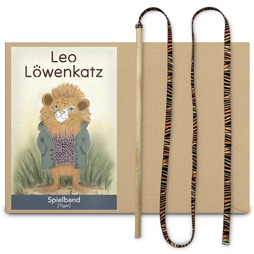 LEO LÖWENKATZ Katzenangel für Katzen. Robuster Holzstab mit extra langem Spielband und wildem Tiger-Muster. Robustes Katzenspielzeug LEO LÖWENKATZ Katzenangel für Katzen. Robuster Holzstab mit extra langem Spielband und wildem Tiger-Muster. Robustes Katzenspielzeug von LEO LÖWENKATZ