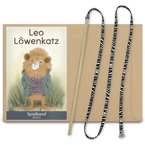 LEO LÖWENKATZ Katzenangel für Katzen. Robuster Holzstab mit extra langem Spielband und wildem Zebra-Muster. Robustes Katzenspielzeug LEO LÖWENKATZ Katzenangel für Katzen. Robuster Holzstab mit extra langem Spielband und wildem Zebra-Muster. Robustes Katzenspielzeug von LEO LÖWENKATZ