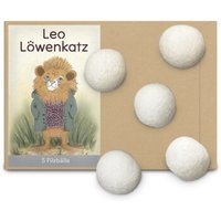 LEO LÖWENKATZ 5 Filzbälle, Spielbälle für Katzen aus reinem Wollfilz von LEO LÖWENKATZ