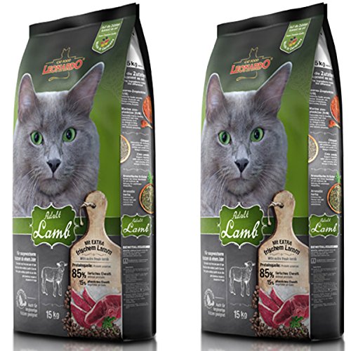 Leonardo 2 x 15 kg Adult Lamb Katzenfutter | Trockenfutter für Katzen | Alleinfuttermittel für ausgewachsene Katzen Aller Rassen ab 1 Jahr von Leonardo