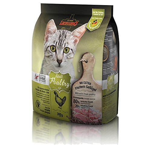 Leonardo Adult GF Poultry [300g] Katzenfutter | Getreidefreies Trockenfutter für Katzen | Alleinfuttermittel für Katzenrassen ab 1 Jahr von Leonardo
