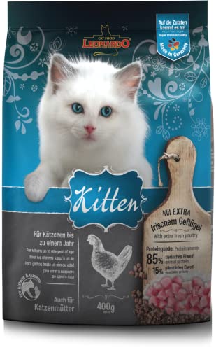 Leonardo Kitten [400g] Kittenfutter | Trockenfutter für Kitten | Alleinfuttermittel für Kitten bis zu 1 Jahr von Leonardo