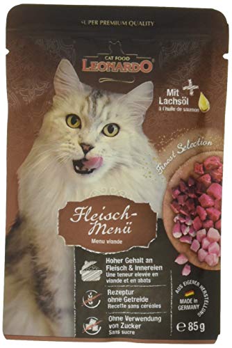 Leonardo Cat Food Menu Meat Food Wet Food for Cats, 85 g von Leonardo