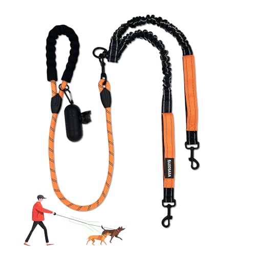 LEOSASA 2-in-1-Doppel-Hundeleine, abnehmbare Hauptleine mit Splitter, kein Verheddern, um 360° drehbar, 2 Hundeleinen, taktikel, multifunktionale Leine, für Outdoor, Spaziergänge, Zug, kleine, LEOSASA 2-in-1-Doppel-Hundeleine, abnehmbare Hauptleine mit Splitter, kein Verheddern, um 360° drehbar, 2 Hundeleinen, taktikel, multifunktionale Leine, für Outdoor, Spaziergänge, Zug, kleine, von LEOSASA