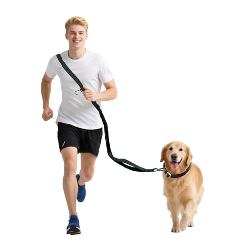 LEOSASA 6-in-1 taktische, robuste Hundeleine – Doppelgriff-Geschirr, kein Ziehen, Bungee-Haustierbedarf, multifunktionale Leine für Outdoor-Spaziergänge, Training, mittelgroße und große Hunde, Grün LEOSASA 6-in-1 taktische, robuste Hundeleine – Doppelgriff-Geschirr, kein Ziehen, Bungee-Haustierbedarf, multifunktionale Leine für Outdoor-Spaziergänge, Training, mittelgroße und große Hunde, Grün von LEOSASA