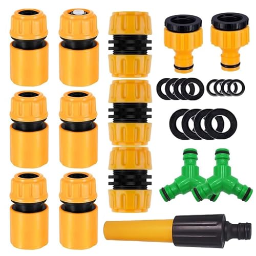 LERANXIN Gartenschlauch Anschluss Schlauchverbinder 1/2 Zoll Gardena Set 14 Stück Schlauchanschluss 1/2 Zoll Gardena Schlauchverbinder Gardena Anschluss Schlauchkupplung Gardena Kupplung 1/2 Zoll von LERANXIN