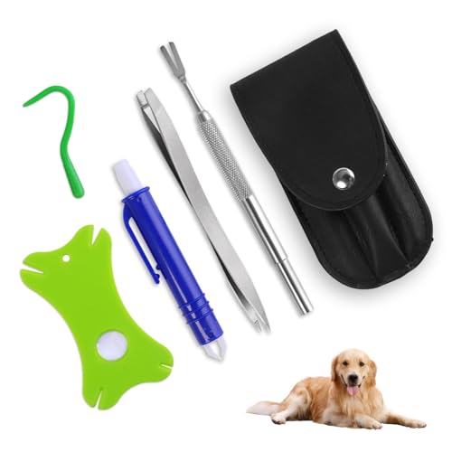 LERANXIN Zeckenzangen 5 Stück Set Zecken Pinzette Haustier Zecken Entfernen Hundeflohreinigungswerkzeug, Sicherer Hygienischer Silberner Doppelkopfclip, für Reinigung Pflege von Haustieren LERANXIN Zeckenzangen 5 Stück Set Zecken Pinzette Haustier Zecken Entfernen Hundeflohreinigungswerkzeug, Sicherer Hygienischer Silberner Doppelkopfclip, für Reinigung Pflege von Haustieren von LERANXIN
