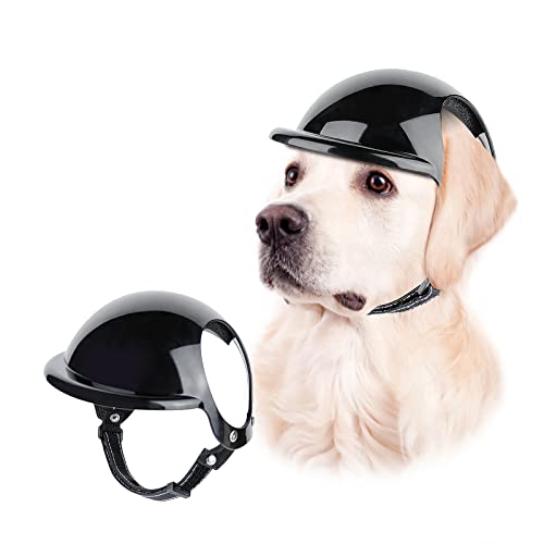 LESYPET Hundehelm für kleine bis große Hunde, Hund Motorradhelm mit Ohrlöchern und verstellbarem Gurt, groß von LESYPET