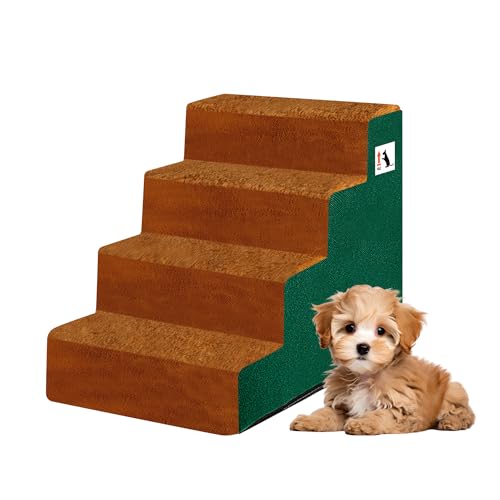 LESYPET Hundetreppe für kleine Hunde und Katzen, tragbare Rampe für Couch, Sofa und Hochbett, Klettern, Indoor-Haustiertreppe, strapazierfähiger, weicher Stoffbezug, Montage in 4 Schritten von LESYPET