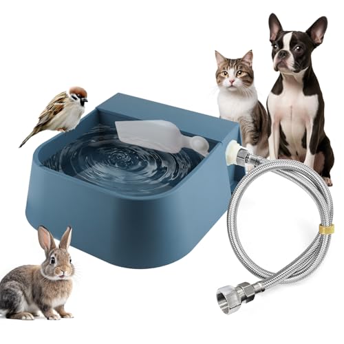Lesypet Automatischer Wassernapf für Hunde, 2 l, automatische Befüllung, Wassernapf mit Wasserschlauch für Huhn, Nutztiere, Blau von LESYPET