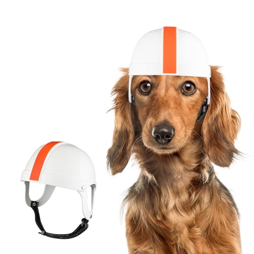 Lesypet Hundehelm mit verstellbarem Riemen, Haustier-Motorradhelm für kleine Hunde, Outdoor, Reiten, Radfahren, Weiß, Größe M Lesypet Hundehelm mit verstellbarem Riemen, Haustier-Motorradhelm für kleine Hunde, Outdoor, Reiten, Radfahren, Weiß, Größe M von LESYPET