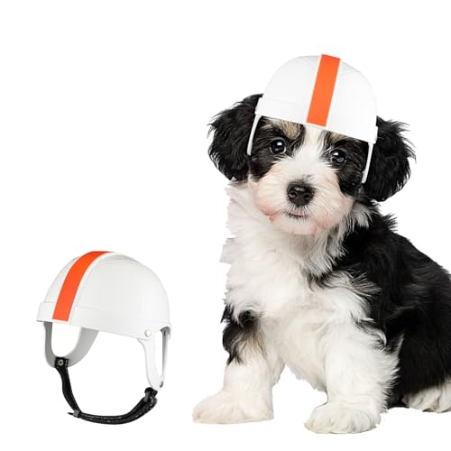 Lesypet Hundehelm mit verstellbarem Riemen, Haustier-Motorradhelm für kleine Hunde, Outdoor, Reiten, Radfahren, Weiß, Größe S Lesypet Hundehelm mit verstellbarem Riemen, Haustier-Motorradhelm für kleine Hunde, Outdoor, Reiten, Radfahren, Weiß, Größe S von LESYPET