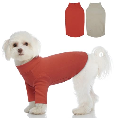 Hunde-T-Shirt, 2er-Pack für kleine und mittelgroße Hunde, weiche Baumwolle, atmungsaktiv und bequem, maschinenwaschbar, stilvolle Designs für den täglichen Gebrauch Hunde-T-Shirt, 2er-Pack für kleine und mittelgroße Hunde, weiche Baumwolle, atmungsaktiv und bequem, maschinenwaschbar, stilvolle Designs für den täglichen Gebrauch von LETSQK