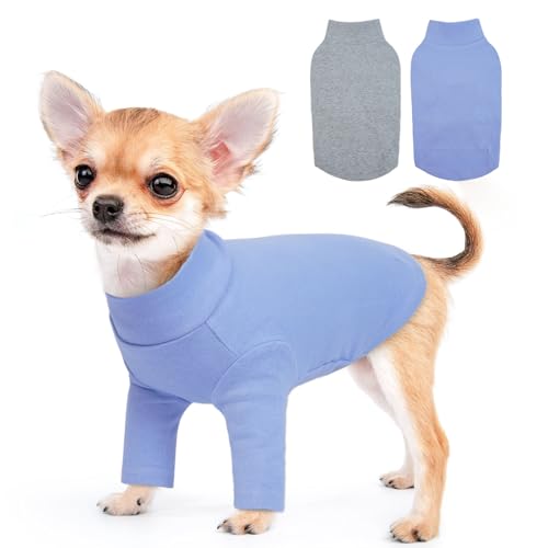 Hunde-T-Shirt, 2er-Pack für kleine und mittelgroße Hunde, weiche Baumwolle, atmungsaktiv und bequem, maschinenwaschbar, stilvolle Designs für den täglichen Gebrauch Hunde-T-Shirt, 2er-Pack für kleine und mittelgroße Hunde, weiche Baumwolle, atmungsaktiv und bequem, maschinenwaschbar, stilvolle Designs für den täglichen Gebrauch von LETSQK