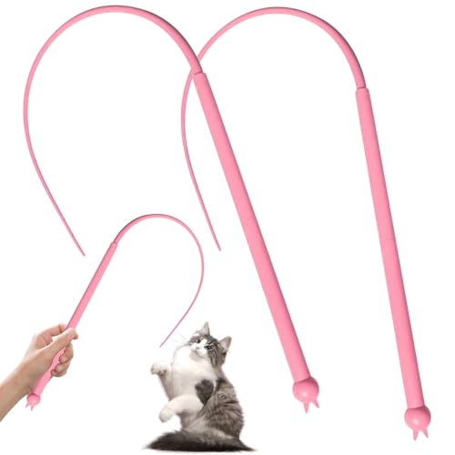 LETTERASHQP Katzenangel Lang Twiggle Tail Silikon Twigletail Teaser Katzen Zauberstab Spielzeug für Katzen LETTERASHQP Katzenangel Lang Twiggle Tail Silikon Twigletail Teaser Katzen Zauberstab Spielzeug für Katzen von LETTERASHQP