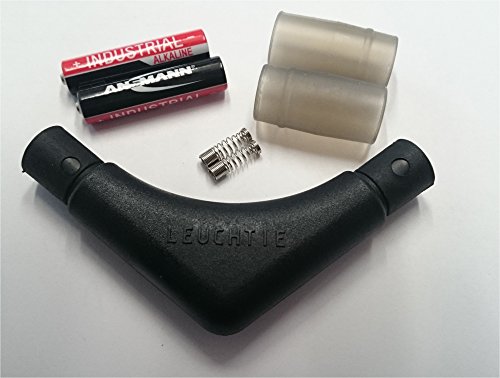LEUCHTIE® Leuchthalsband Ersatzteilset schwarz I für LED Halsband Plus oder Premium für Hunde von LEUCHTIE
