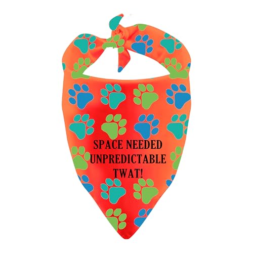 Anxious Dog Bandana Space Needed Dreieckstuch für nervöse Hunde, Geburtstagsgeschenk (Unvorhersehbares Twat) von LEVLO