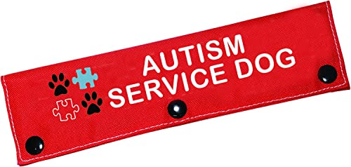 Autismuswarnung, Hundeleine, Autismus-Service, Hundeleine, zum Aufhängen, Ausweis, Haustier-Geburtstagsgeschenk (Autismus-Service-Hülse) von LEVLO