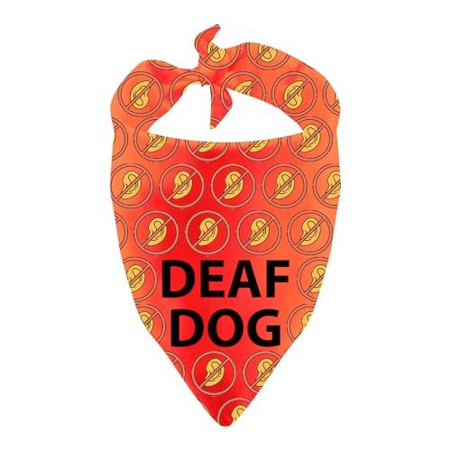 Hundehalstuch für Hörbehinderung, für gehörlose Hunde, Geschenk für gehörlose Hunde Hundehalstuch für Hörbehinderung, für gehörlose Hunde, Geschenk für gehörlose Hunde von LEVLO