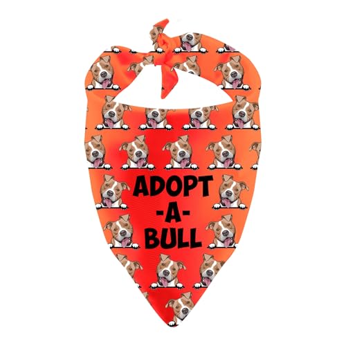 Hundehalstuch mit Aufschrift "Rescue Dogs", dreieckig, für Adoptionen, Geburtstagsgeschenk (Adopt a Bull) von LEVLO