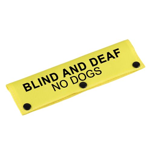 Hundeleine, Sehbehinderung, für Tauben, keine Hunde, Wickelhülle, Warnmarke, Geburtstagsgeschenk (Blind and Deaf-YE Sleeve) von LEVLO