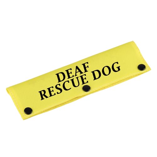 Hundeleine, für Hörbehinderung, für Gehörlosigkeit, mit Warnschild, Geburtstagsgeschenk (Gehörloser Rettungshund) von LEVLO
