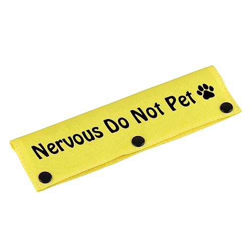 Hundeleine, lustig, nervös, "Do Not Pet", Hundeleine, Wickelwarnung, zum Aufhängen, ID-Patch-Tag, Haustier-Geburtstagsgeschenk (Do Not Pet-YE Sleeve) von LEVLO
