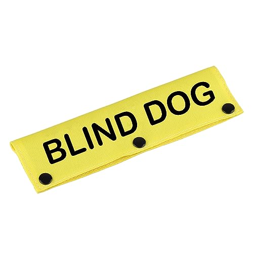 Hundeleine mit Sichtbehinderung, Blind-Hundeleine, Wickelwarnung, zum Aufhängen, ID-Patch-Tag, Haustier-Geburtstagsgeschenk (Blind Dog-YE Sleeve) von LEVLO