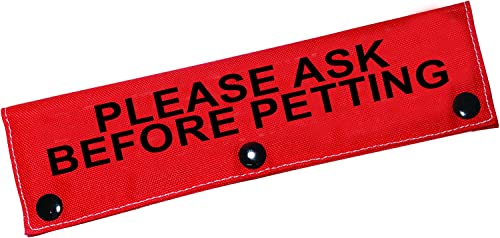 Lustige Hundeleine Zubehör, Hülle für Hunde, mit Aufschrift ''Please Ask Before Peting'', Geburtstagsgeschenk für Haustiere (vor dem Streicheln) von LEVLO