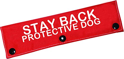 Lustige Hundeleine, Stay Back Protective Dog Leash Wrap Wrap Alert Hanging ID Patch Tag, Hundebedarf Pet Birthday Gift (Protective Dog-Sleeve) von LEVLO