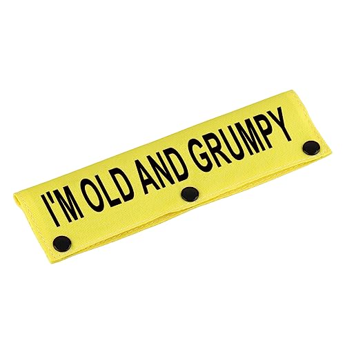 Lustige Hundeleine mit Aufschrift "I'm Old And Grumpy Dog Leash Wrap Sleeve Pet Birthday Gift (I'm Old And Grumpy-YE Sleeve) von LEVLO