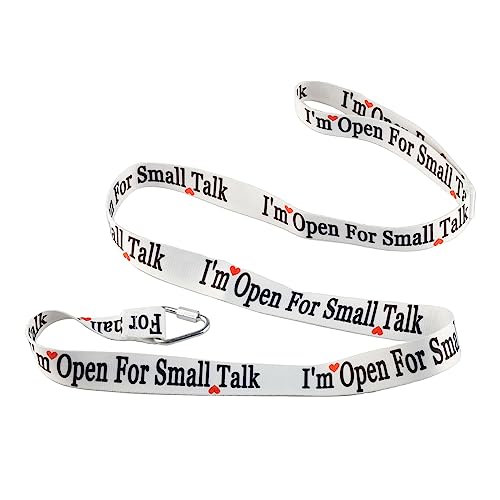 Lustige Hundeleine mit Aufschrift "I'm Open For Small Talk", Hundeleine, Hundebesitzer, Haustierliebhaber, Geschenk (I'm Open For Small Talk-WH) von LEVLO