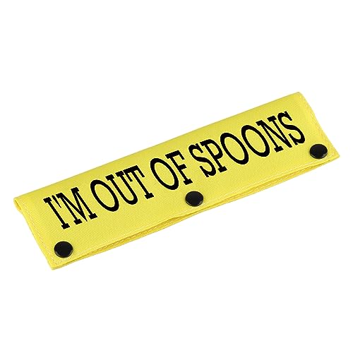 Lustige Hundeleine mit Aufschrift "I'm Out Of Spoons", Hundeleine, Wickelhülle, Geburtstagsgeschenk für Haustiere (Out Of Spoons-YE Sleeve) von LEVLO