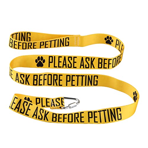 Lustige Hundeleine mit Aufschrift "Please Ask Before Peting", Geschenk für Hundebesitzer, Haustierliebhaber, Geschenk (bitte fragen Sie vor dem Streicheln-YE) von LEVLO