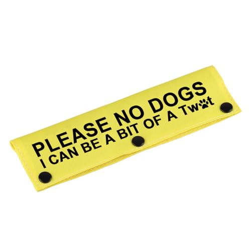 Lustige Hundeleine mit Aufschrift "Please No Dogs I Can Be", Warnschild, Geburtstagsgeschenk (bitte keine Hunde ich sein kann) von LEVLO