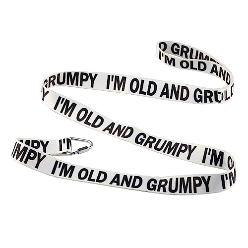 Lustige Hundeleine mit der Aufschrift "I'm Old And Grumpy Dog Leash Walking Training Dog Leashes Dog Owner Pet Lover Gift (I'm Old And Grumpy-WH) von LEVLO
