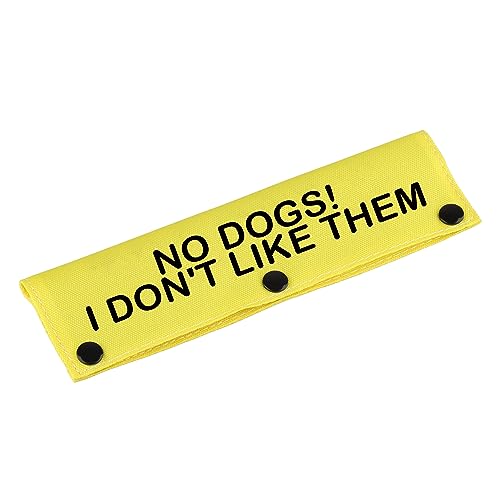 Lustige Hundeleinen-Hülle mit Aufschrift "No Dogs!I Don't Like Them", Hundeleine, Geburtstagsgeschenk für Haustiere (I Don't Like Them-YE Sleeve) von LEVLO