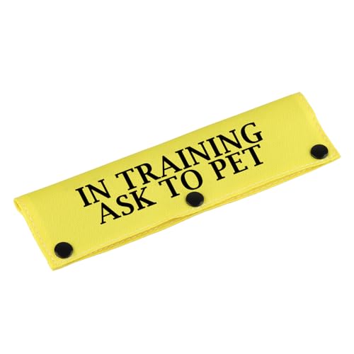 Lustige Hundeleinen-Hülle zum Trainieren "Ask To Pet" Hundeleine, Warnschild, Geburtstagsgeschenk (In Training Ask To Pet) von LEVLO