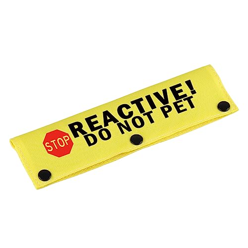 Lustige Hundeleinen-Hülse Reaktiv Do Not Pet Hundeleine Wrap Sleeve Haustier Geburtstagsgeschenk (Reactive Do Not Pet-YE Sleeve) von LEVLO