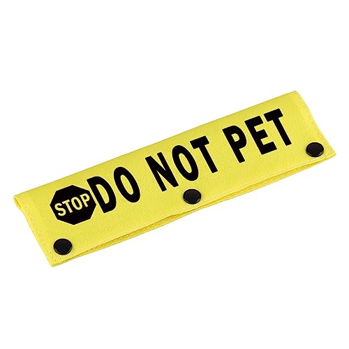 Lustige Leine Sleeve Stop Do Not Pet Hundeleine Wrap Sleeve Haustier Geburtstagsgeschenk (Stop Do Not Pet-YE Sleeve) von LEVLO