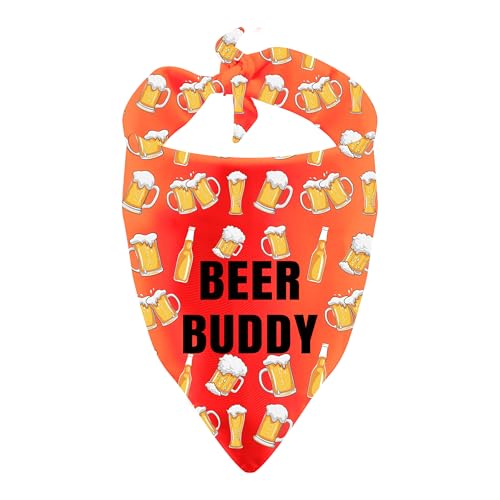 Lustiges Hunde-Halstuch, Motiv: Beer Buddy als Geschenk für Hundebesitzer, Geschenk (Beer Buddy) von LEVLO