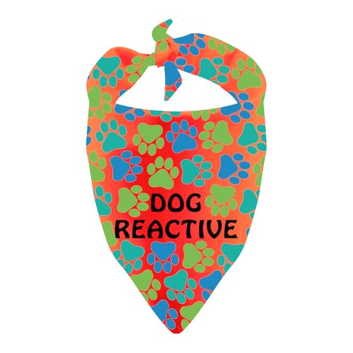 Nervöses Hunde-Halstuch, reagierende Warnung, Hundehalstuch, als Geburtstagsgeschenk (Hund reagierend) von LEVLO