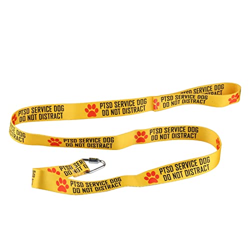 PTSD Alert Dog Gift PTSD Service Dog Do Not Distract Leash Hundeleine Walking Training Hundeleinen Hundebesitzer Haustierliebhaber Geschenk (PTSD SERVICE DOG-YE) von LEVLO