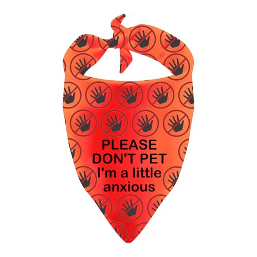 Reaktives Hundehalstuch, Aufschrift "Please Don't Pet I'm A Little Anxious", Geschenk für nervöse Hunde (A Little Anxious) von LEVLO