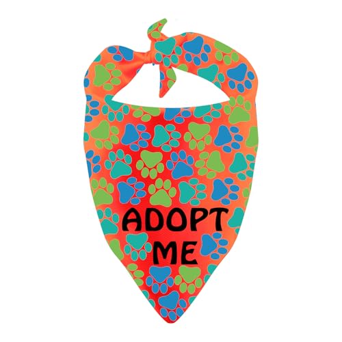 Rescue Dog Bandana Adopt Me Dreieckstuch für Hunde, Hundehalstuch, Geschenk (Adopt Me) von LEVLO